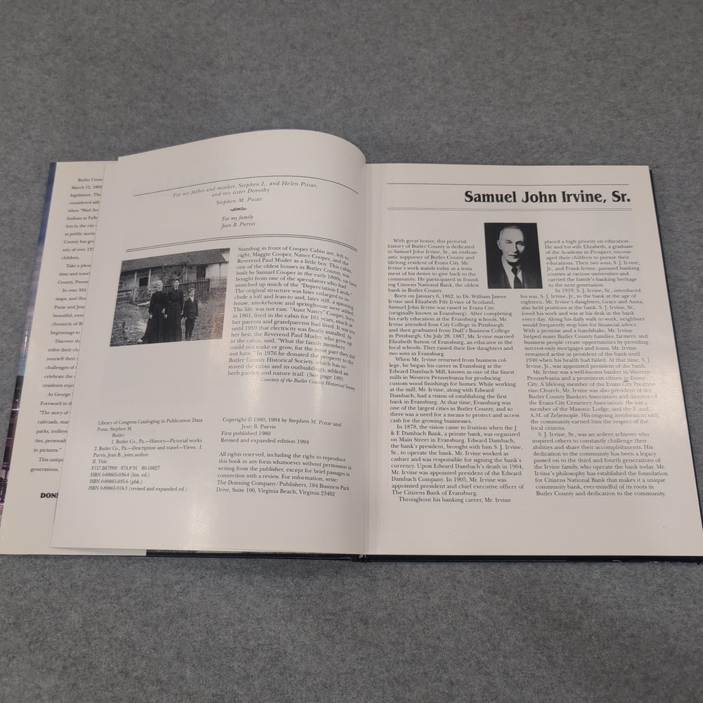 Butler Butler County Pennsylvania Pictorial History Pozar Purvis Hardcover 1994 - Picture 3 of 3